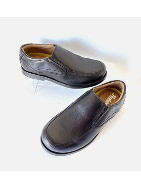 Florsheim Midtown Moc Toe Slip On Jr Dress Shoes Black Leather Loafers Sz 3.5